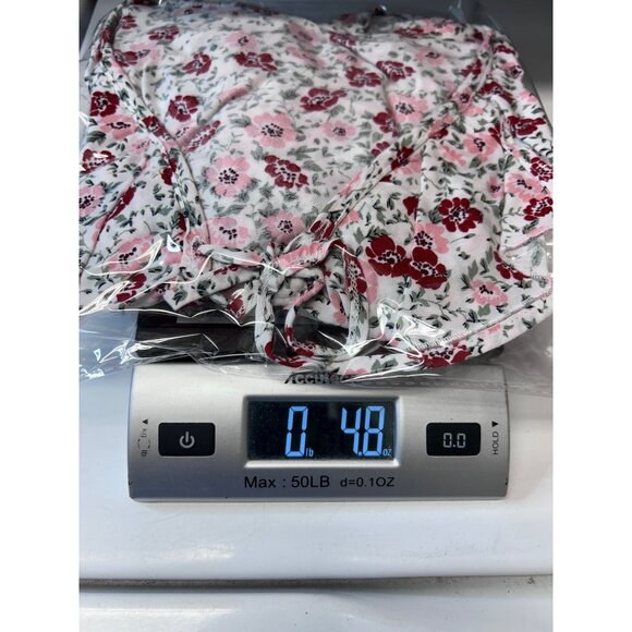 Rue 21 Women’s Long Sleeve Lace Up Front Floral V-Neck Cropped Ruffle Blouse - Picture 6 of 6